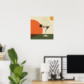 "Mid-Century Modern Martini" Art Print. Poster (Heimbüro)