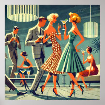 Mid Century Modern Martini Dance Cocktail Party