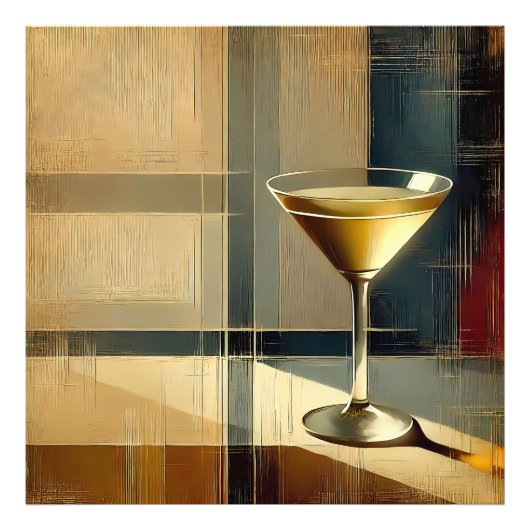 Mid Century Modern Martini in a Moonbeam Fotodruck (Vorne)
