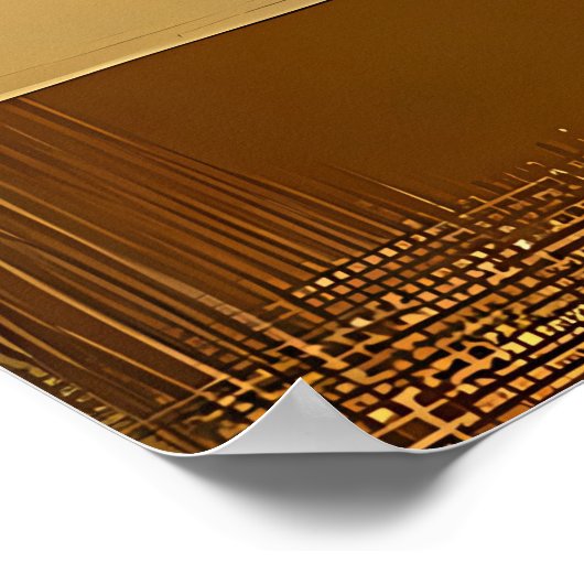 Mid Century Modern Martini in a Moonbeam Poster (Ecke)