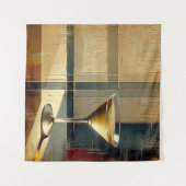 Mid Century Modern Martini in a Moonbeam Wandteppich (Vorderseite (Horizontal))