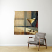 Mid Century Modern Martini in a Moonbeam Wandteppich (Beispiel)