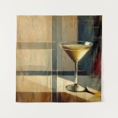 Mid Century Modern Martini in a Moonbeam Wandteppich (Vorderseite)