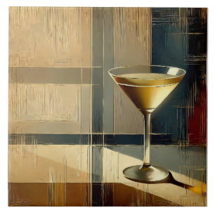 Mid Century Modern Martini in einem Mondstrahl Fliese