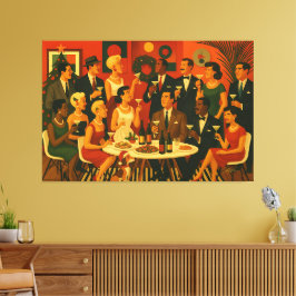 Mid Century Modern Martini Intellectuals Christmas Leinwanddruck