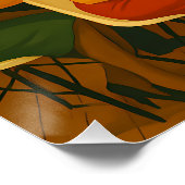 Mid Century Modern Martini Intellectuals Christmas Poster (Ecke)