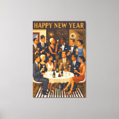 Mid Century Modern Martini Intellectuals New Year Leinwanddruck (Vorderseite)