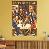 Mid Century Modern Martini Intellectuals New Year Leinwanddruck (Insitu (Wohnzimmer))