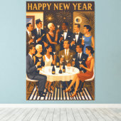 Mid Century Modern Martini Intellectuals New Year Leinwanddruck (Insitu (Holzboden))