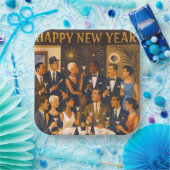Mid Century Modern Martini Intellectuals New Year Pappteller (Party)