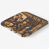 Mid Century Modern Martini Intellectuals New Year Pappteller (Gewinkelt)