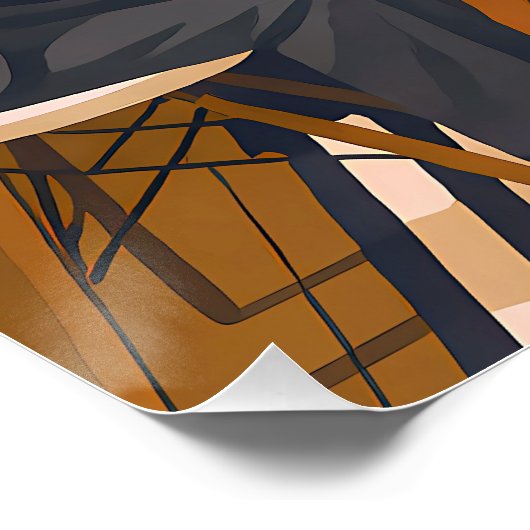 Mid Century Modern Martini Intellectuals New Year Poster (Ecke)