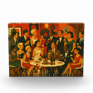 Mid Century Modern Martini Intellektuelle Weihnach Fotoblock