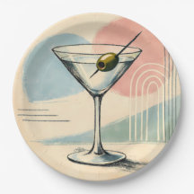 Mid Century Modern Martini Pastell Minimalistische