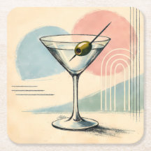 Mid Century Modern Martini Pastell Minimalistische