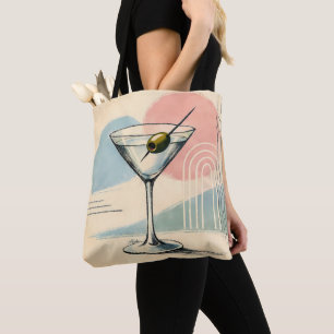 Mid Century Modern Martini Pastell Minimalistische Tasche