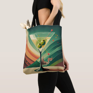 Mid Century Modern Martini Reise Kathedralenblick Tasche