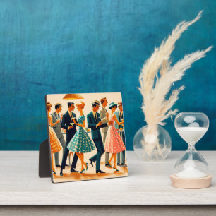 Mid Century Modern Martinis Tanz-Cocktailparty Fotoplatte