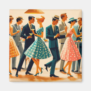 Mid Century Modern Martinis Tanz-Cocktailparty Magnet