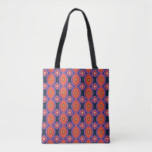 Mid Century Modern Maximalist Schwarz Orange Lila