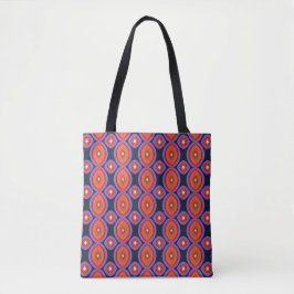 Mid Century Modern Maximalist Schwarz Orange Lila  Tasche