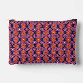 Mid Century Modern Maximalist Schwarz Orange Lila  Zubehörtasche