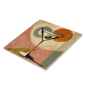 Mid Century Modern Minimalist Art Martini Fliese (Seite)