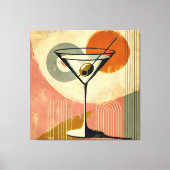 Mid Century Modern Minimalist Art Martini Leinwanddruck (Vorderseite)