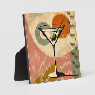 Mid Century Modern Minimalistische Kunst Martini Fotoplatte