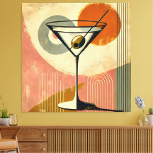 Mid Century Modern Minimalistische Kunst Martini