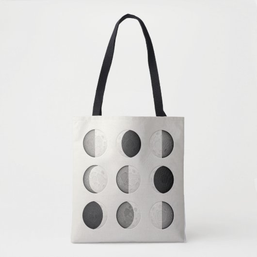 Mid-Century Modern Moon Phases Poster | Bauhaus  Tasche (Vorderseite)