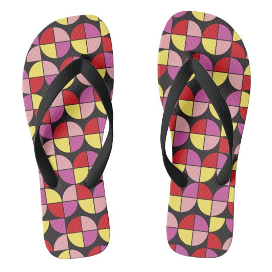 MID CENTURY MODERN Muster Flip Flops Badesandalen (Fußbett)