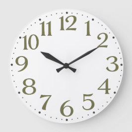 Mid-Century Modern Numeral Große Wanduhr