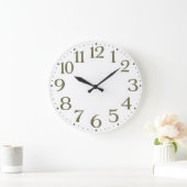 Mid-Century Modern Numeral Große Wanduhr (Zuhause)