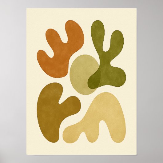 Mid Century Modern Organic Abstraction Poster (Vorne)