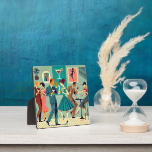 Mid Century Modern Party Der Martini-Tanz Fotoplatte