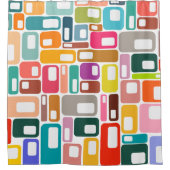 Mid-Century Modern Pattern Duschvorhang (Vorderseite)