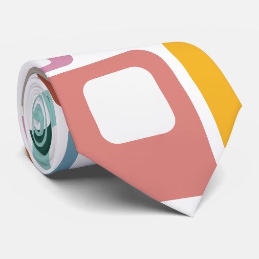 Mid-Century Modern Pattern Krawatte (Gerollt)