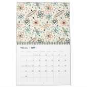 Mid Century Modern Patterns #1 Original Art Retro Kalender (Feb 2027)