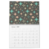 Mid Century Modern Patterns #1 Original Art Retro Kalender (Jan 2027)