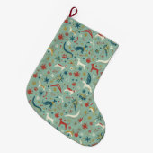 Mid-Century Modern Pet Christmas Stocking Großer Weihnachtsstrumpf (Vorderansicht (hängend))