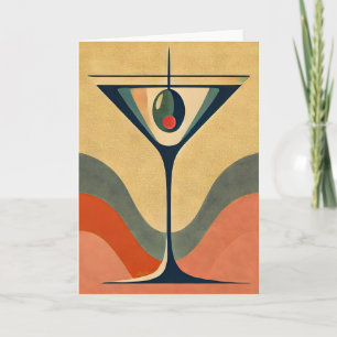 Mid Century Modern "Pfefferschoten-Oliven-Martini- Karte