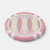 Mid Century Modern Pink Argyle Poker Chip (Einzeln)