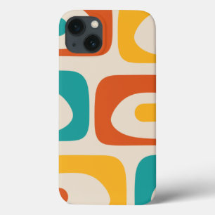 Mid Century Modern Piquet Türkis Orange Case-Mate iPhone Hülle