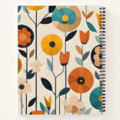 Mid-Century Modern Pop Art Colorful Flowers Notizblock (Rückseite)