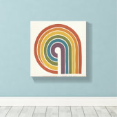 Mid-Century Modern Pride-Quadrat Leinwanddruck (Insitu (Holzboden))