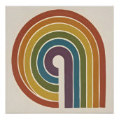 Mid-Century Modern Pride-Quadrat Poster (Vorderseite)