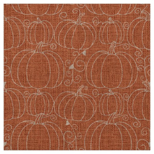 Mid-Century Modern Pumpkin Orange Stoff (Muster)
