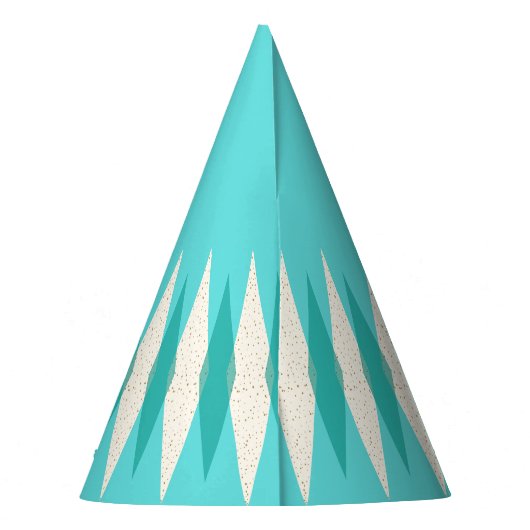 Mid Century Modern Raute Party Hat Partyhütchen (Rückseite)