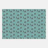 Mid Century Modern Retro Christmas Cat Gift Wrap Geschenkpapier Set (Vorderseite 3)